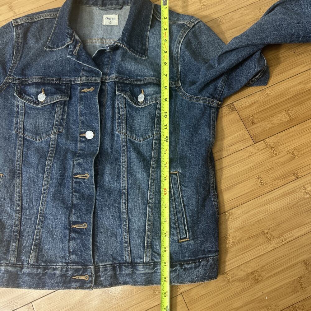 Gap 1969 Icon Dark Denim Jean Jacket Minimalist Casual Streetwear Sz M - Picture 5 of 5